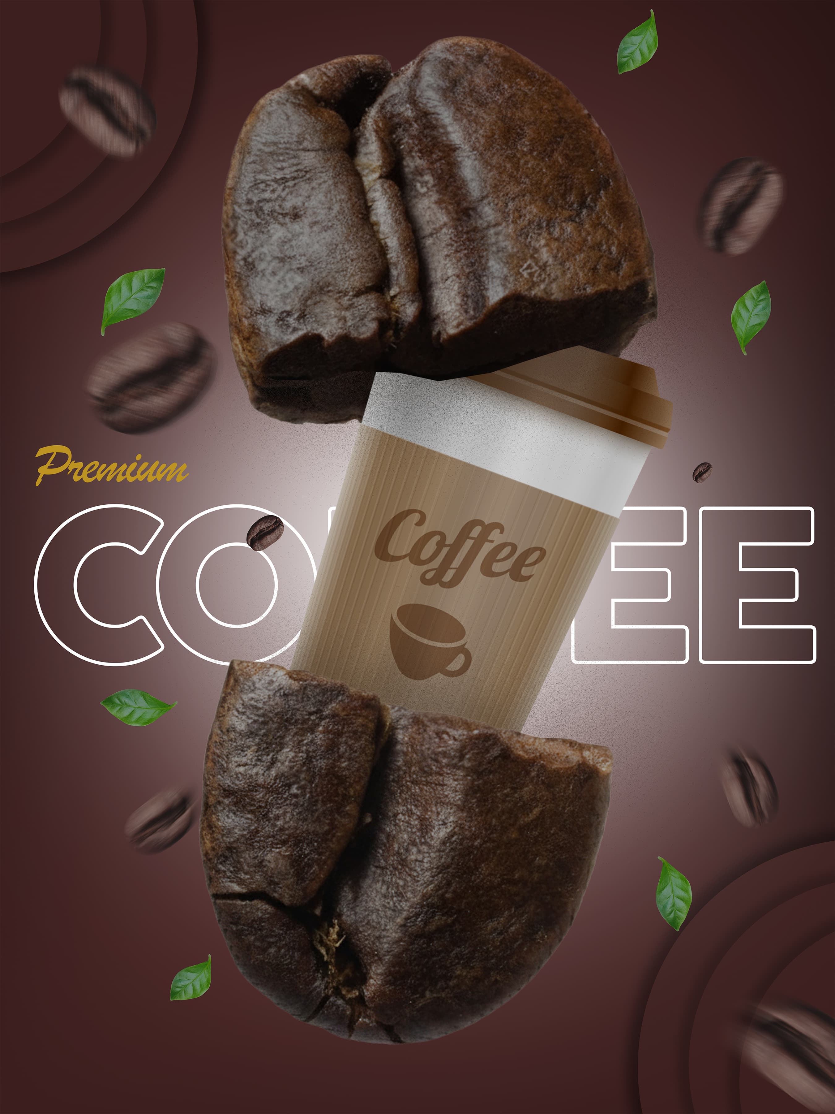 Coffee advertisement poster graphic design by Shaswot Bhandari